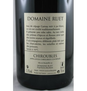 75CL RUET TRADITION 2012 RG 12.5pourcent  -CHIROUBLES-  DOMAINE RUET