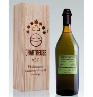 VEP VERTE 100CL  54°  CHARTREUSE  CAISSE BOIS