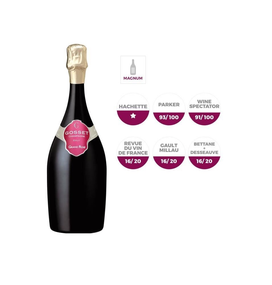 CHAMPAGNE GOSSET GRAND ROSE BRUT - MAGNUM