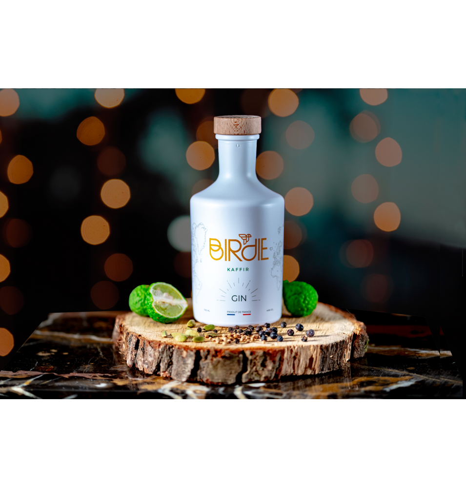 BIRDIE KAFFIR GIN FRANCAIS- 44% ALC. - 70 CL