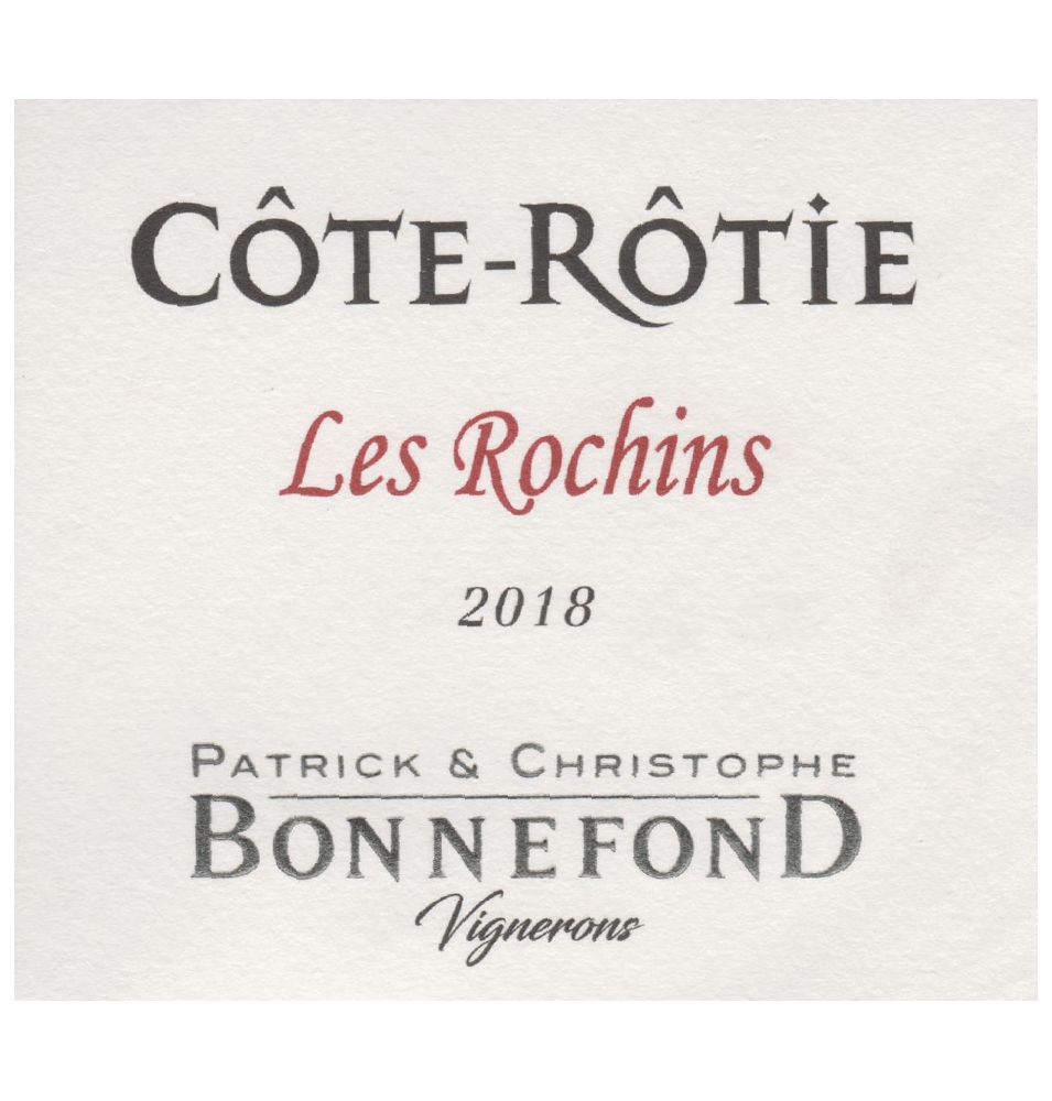 MAGNUM LES ROCHINS 2018  CÔTE ROTIE  BONNEFOND