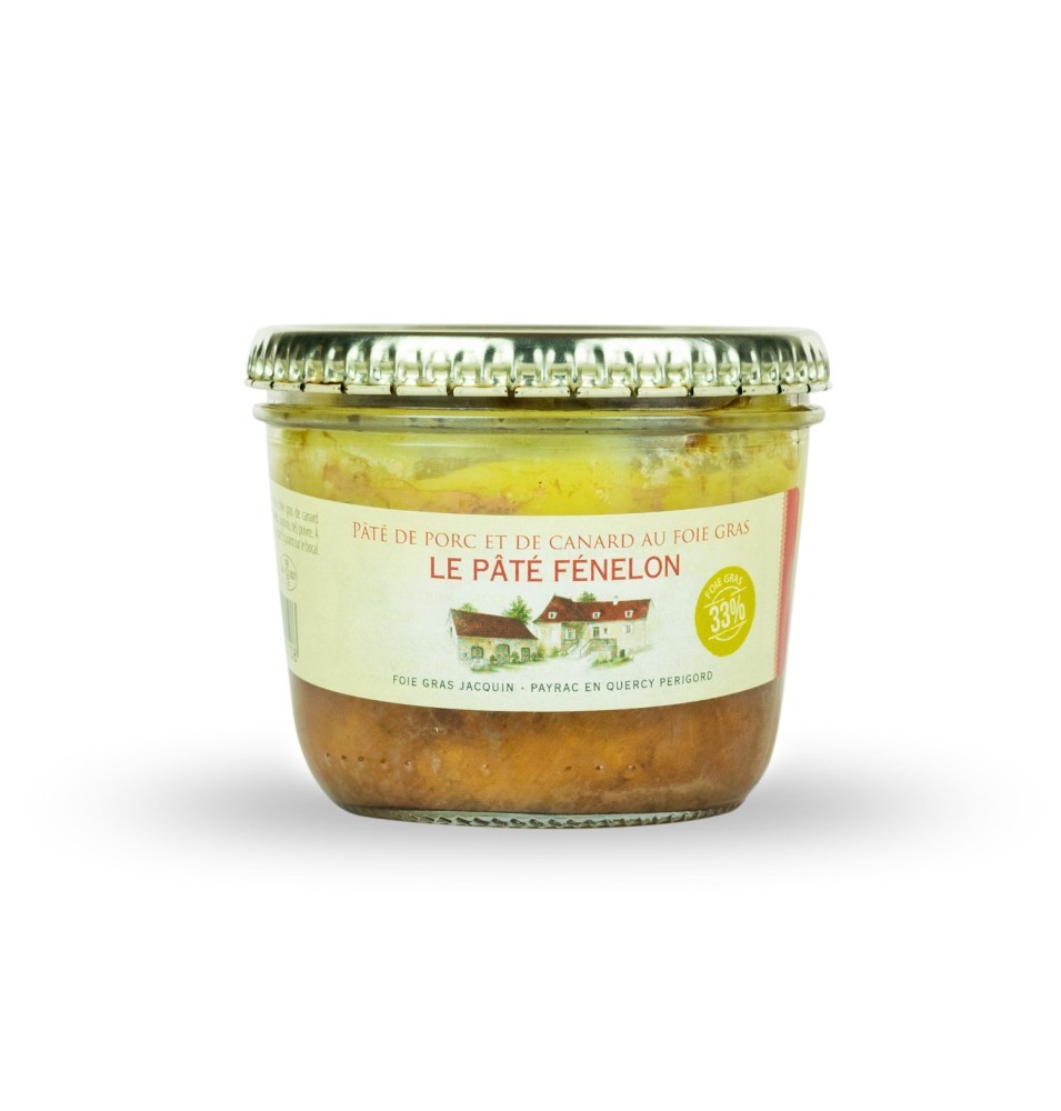 PATE FENELON 180G-JACQUIN-PORC ET CANARD FOIE GRAS 33%