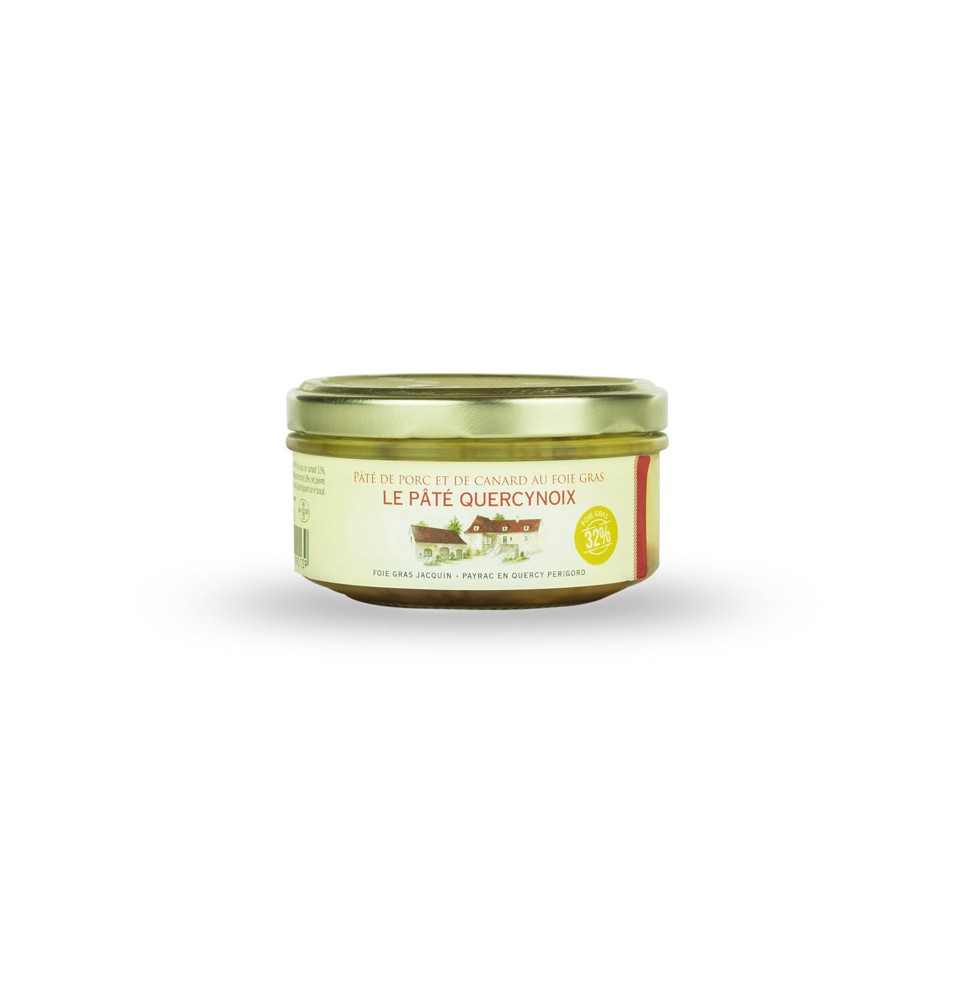 PATE QUERCYNOIX 130G-JACQUIN-PORC ET CANARD FOIE GRAS 32%