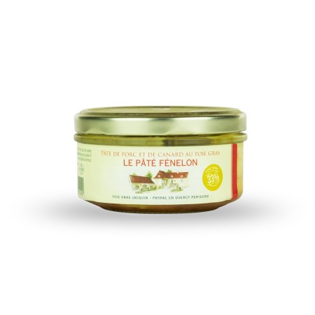 PATE FENELON 130G-JACQUIN-PORC ET CANARD FOIE GRAS 33%