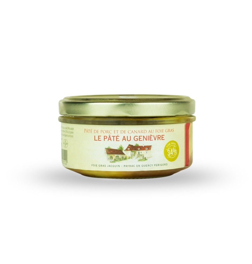 PATE AU GENIEVRE 130G - Porc et Canard au foie gras (34% de foie gras)