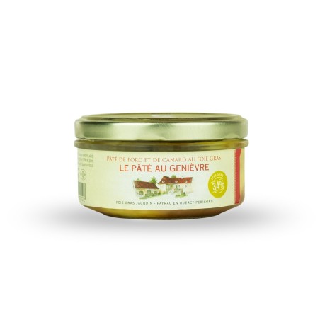 PATE AU GENIEVRE 130G - Porc et Canard au foie gras (34% de foie gras)