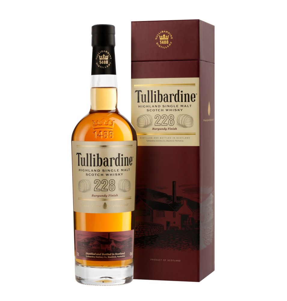 TULLIBARDINE 228 BURGUNDY CASK FINISH-70CL-SINGLE MALT-HIGHLAND-43% ALC