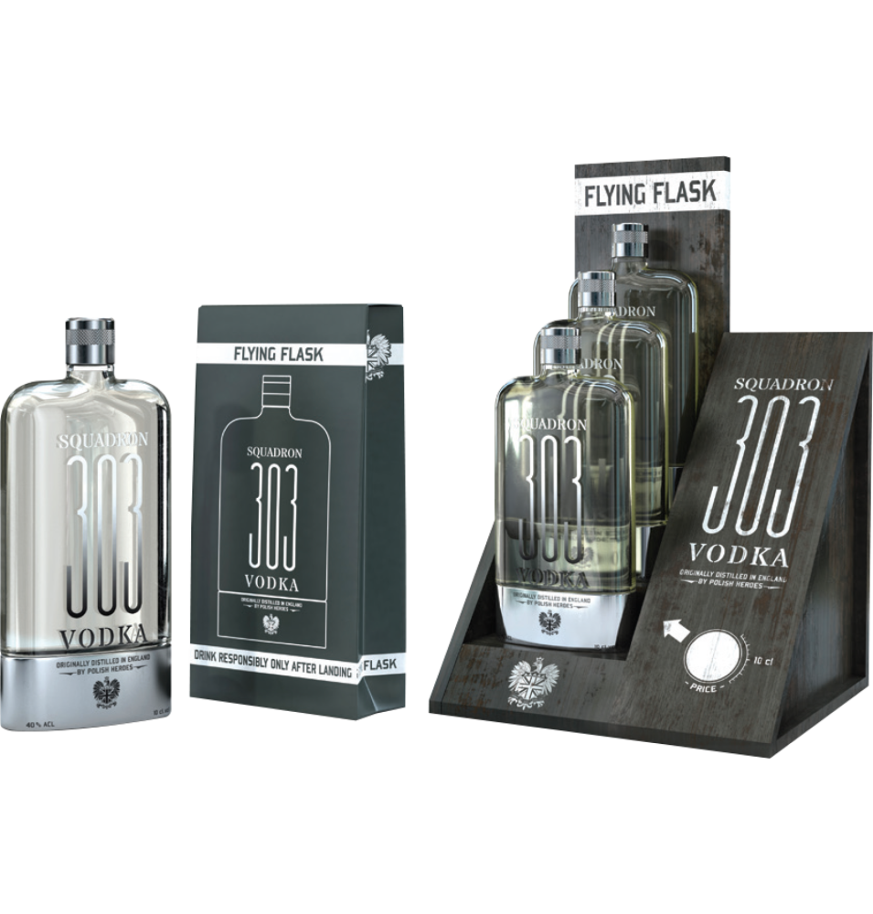 SQUADRON 303 FLYING FLASK 40% ALC.-10CL-VODKA