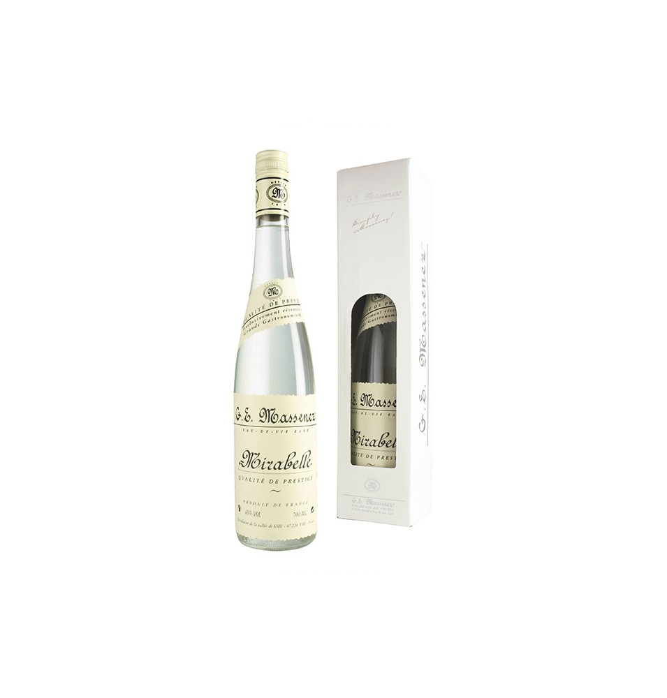 MIRABELLE prestige-70CL-46% Alc-COFFRETDISTILLERIE MASSENEZ