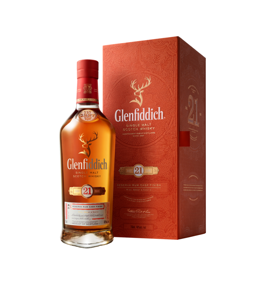 GLENFIDDICH 21 ANS GRAN RESERVA-70CL-COFFRET-40%ALC.