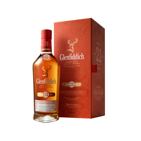 GLENFIDDICH 21 ANS GRAN RESERVA-70CL-COFFRET-40%ALC.