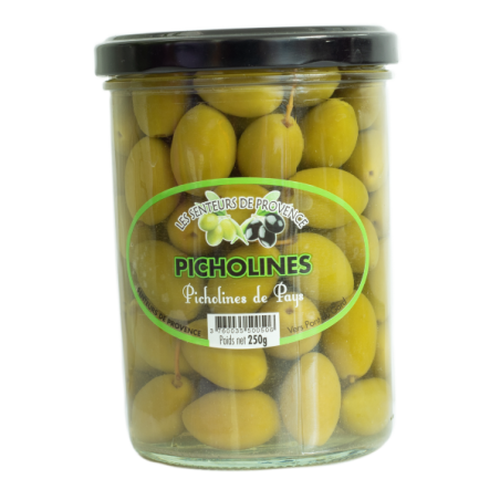 OLIVE PICHOLINE  250 GRS  BOCAL VERRE LES SENTEURS DE PROVENCE