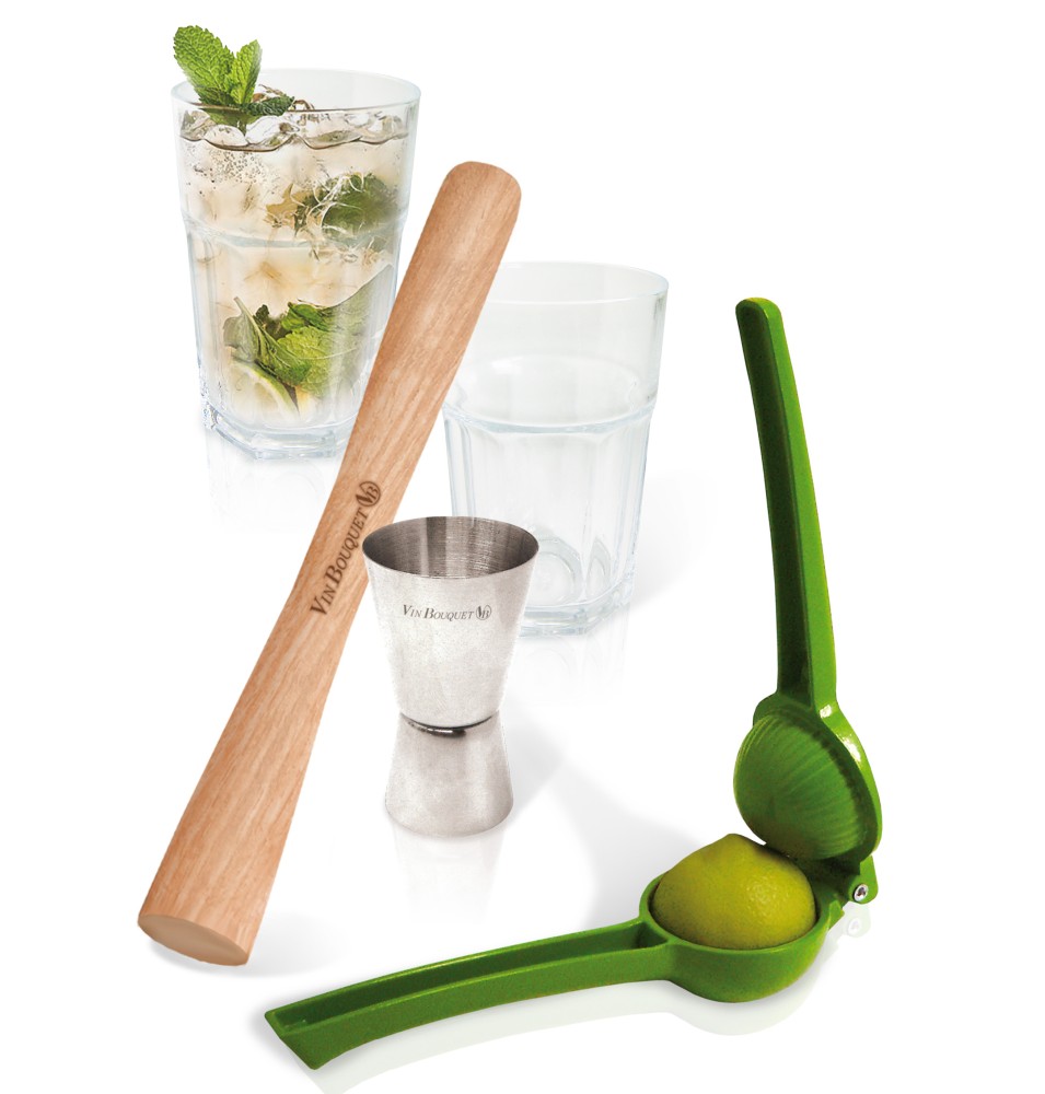 SET A COCKTAIL MOJITO & CAIPIRINHA-COFFRET