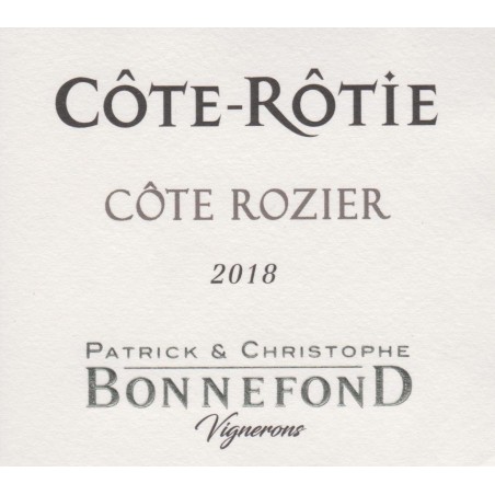 CÔTE ROZIER 2019-75CL-14.5%-AOC CÔTE RÔTIE-BONNEFOND