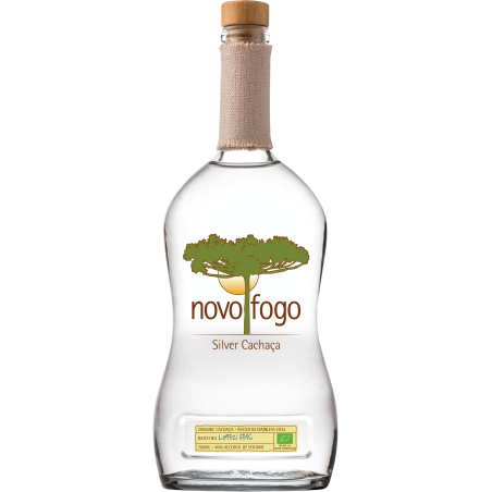 NOVO FOGO SILVER CACHACA-70CL-40%ALC-BIO-BRESIL