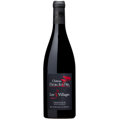 VENTOUX "3 VILLAGES" RGE-75CL-14.5% Alc.-LA CROIX DES PINS