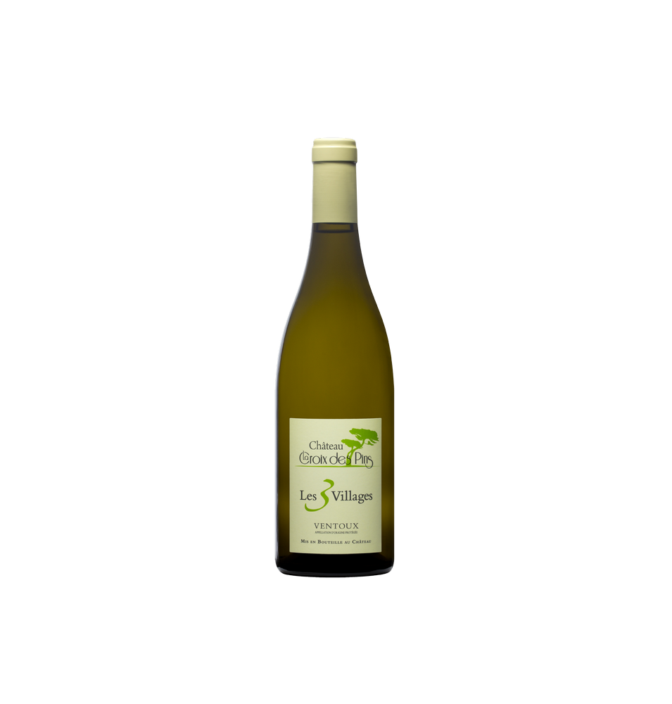 VENTOUX "3 VILLAGES BLANC "-75CL-13.5%Alc.-BIO-CHÂTEAU LA CROIX DES PINS