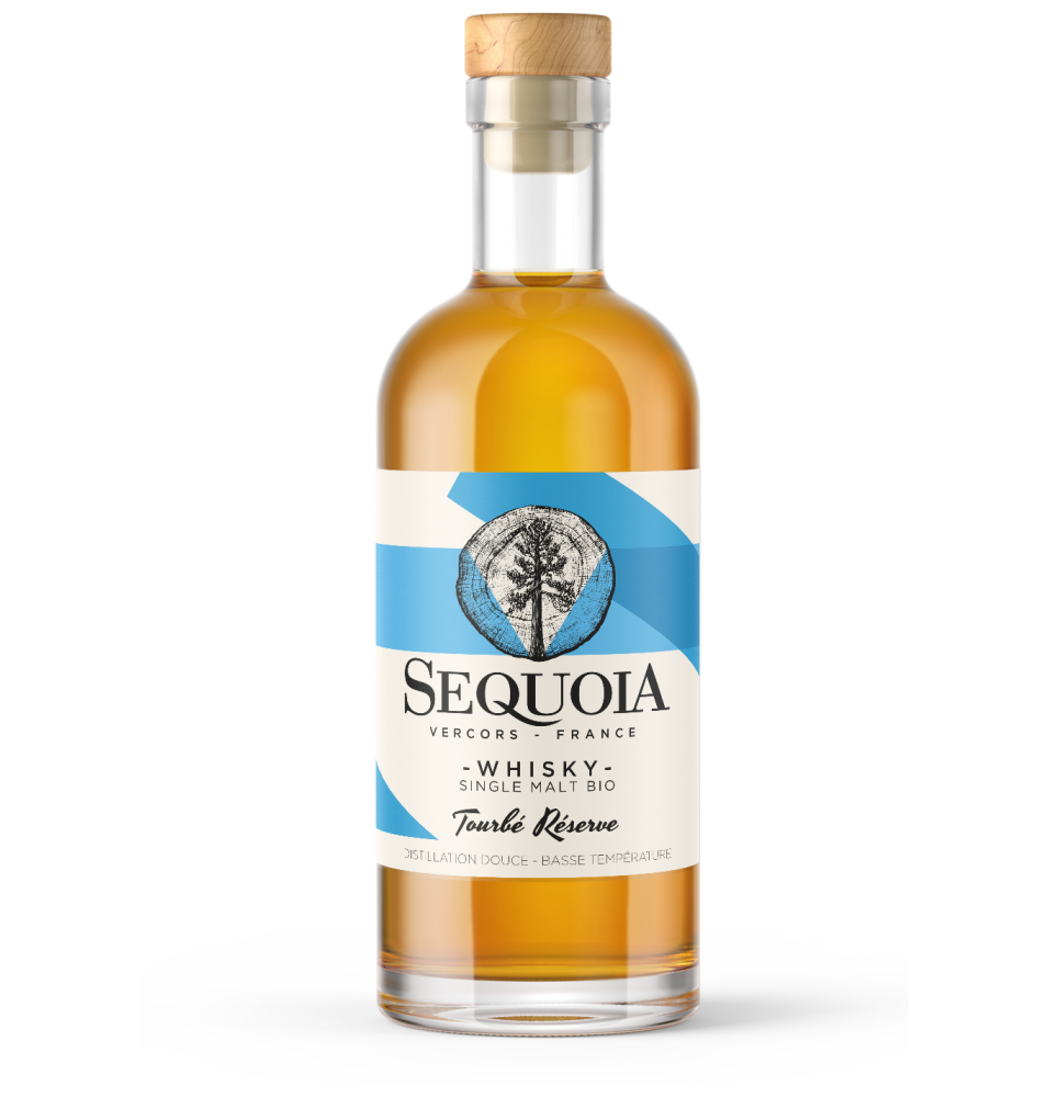 SEQUOIA WHISKY SINGLE MALT RESERVE TOURBE BIO- 70CL-43% Alc.-ETUI