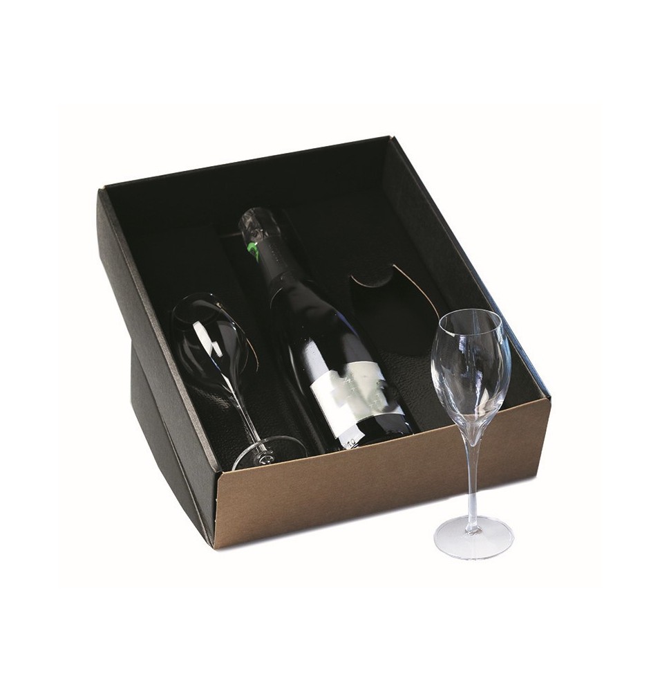 COFFRET CADEAU CHAMPAGNE 2 FLUTES 16CL