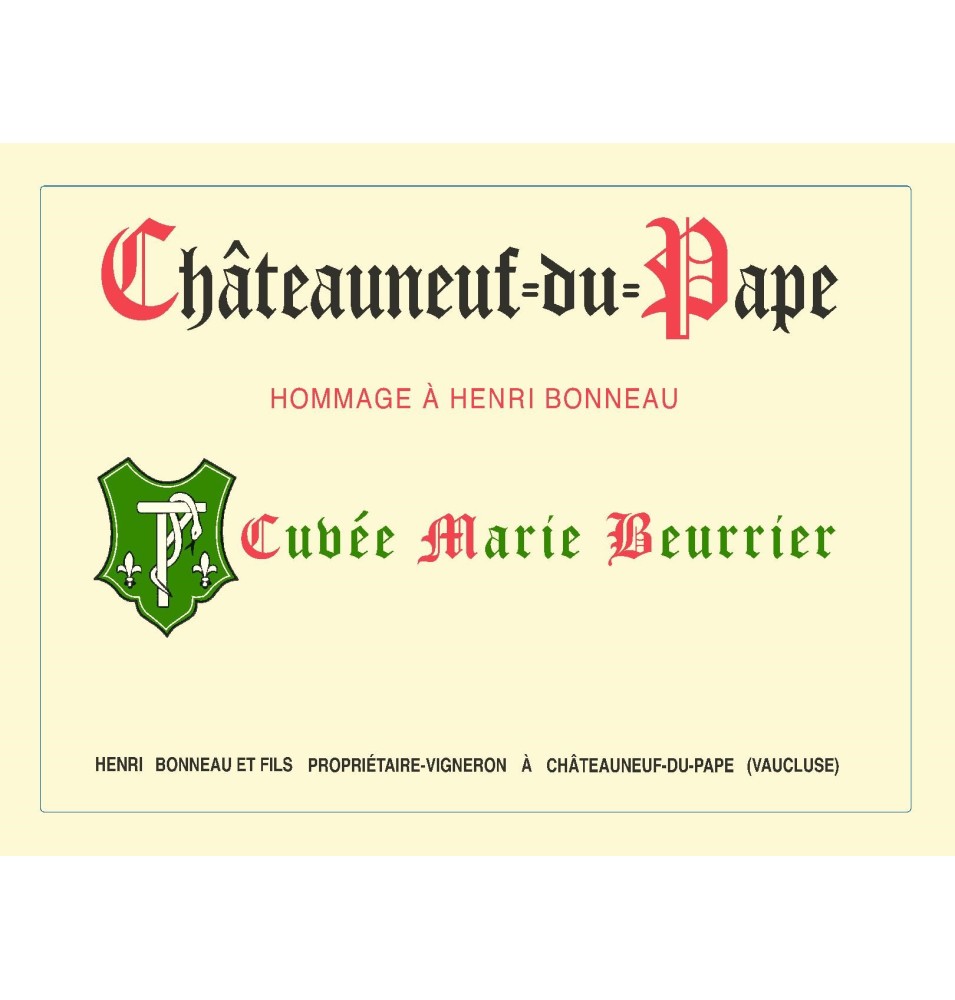 CHATEAUNEUF-DU-P. "MARIE BEURRIER" 2016-75CL-HENRI BONNEAU