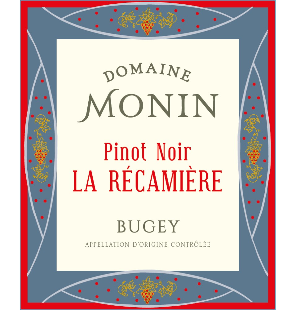 "LA RECAMIERE" AOC BUGEY ROUGE 2022-75CL-12.5%ALC.-DOMAINE MON