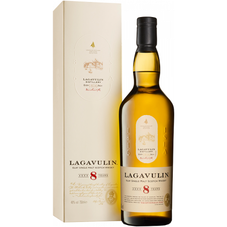 LAGAVULINE 8 ANS-70CL-48%ALC./VOL.-SINGLE MALT-ISLAY-FUMEE