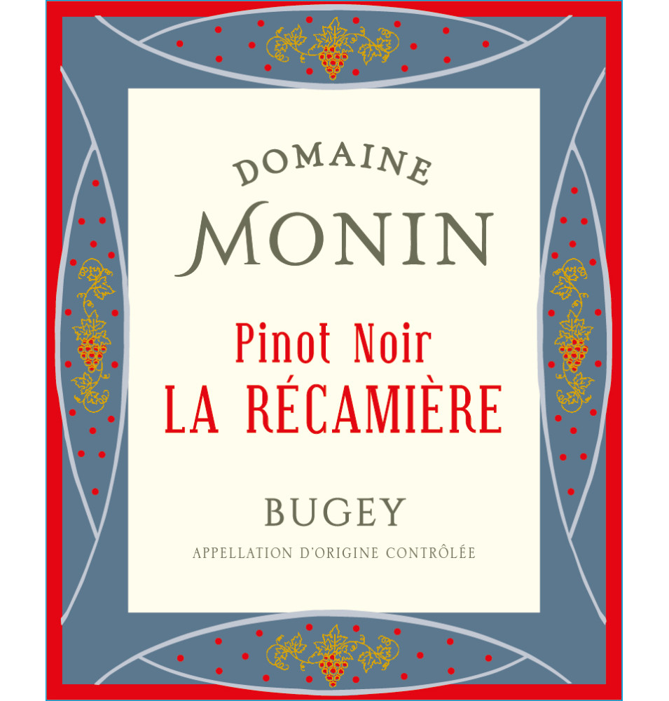 "LA RECAMIERE" AOC BUGEY ROUGE 2024-75CL-12%ALC.-BIO-DOMAINE MON