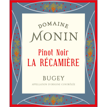 "LA RECAMIERE" AOC BUGEY ROUGE 2024-75CL-12%ALC.-BIO-DOMAINE MON