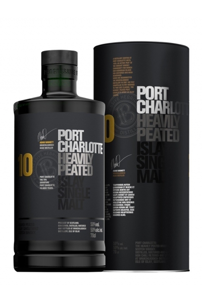 PORT CHARLOTTE HEAVY PEATED 10 ANS 70CL - 50%Alc.