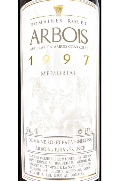 ARBOIS ROUGE MEMORIAL 1997 - MAGNUM-DOMAINE ROLET